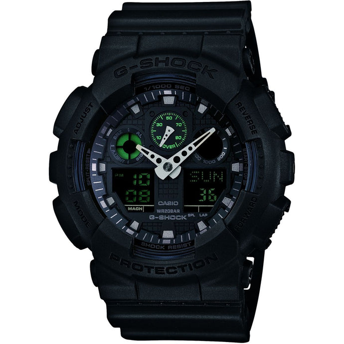 Montre-Chronographe-Homme-Casio-G-Shock-Military-Black-GA-100MB-1AER